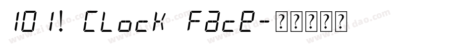 101! Clock Face字体转换